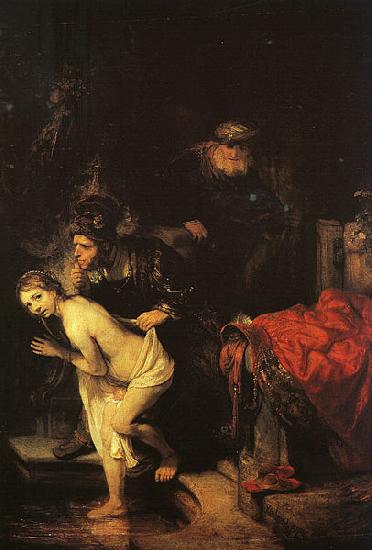 REMBRANDT Harmenszoon van Rijn Susanna and the Elders oil painting picture